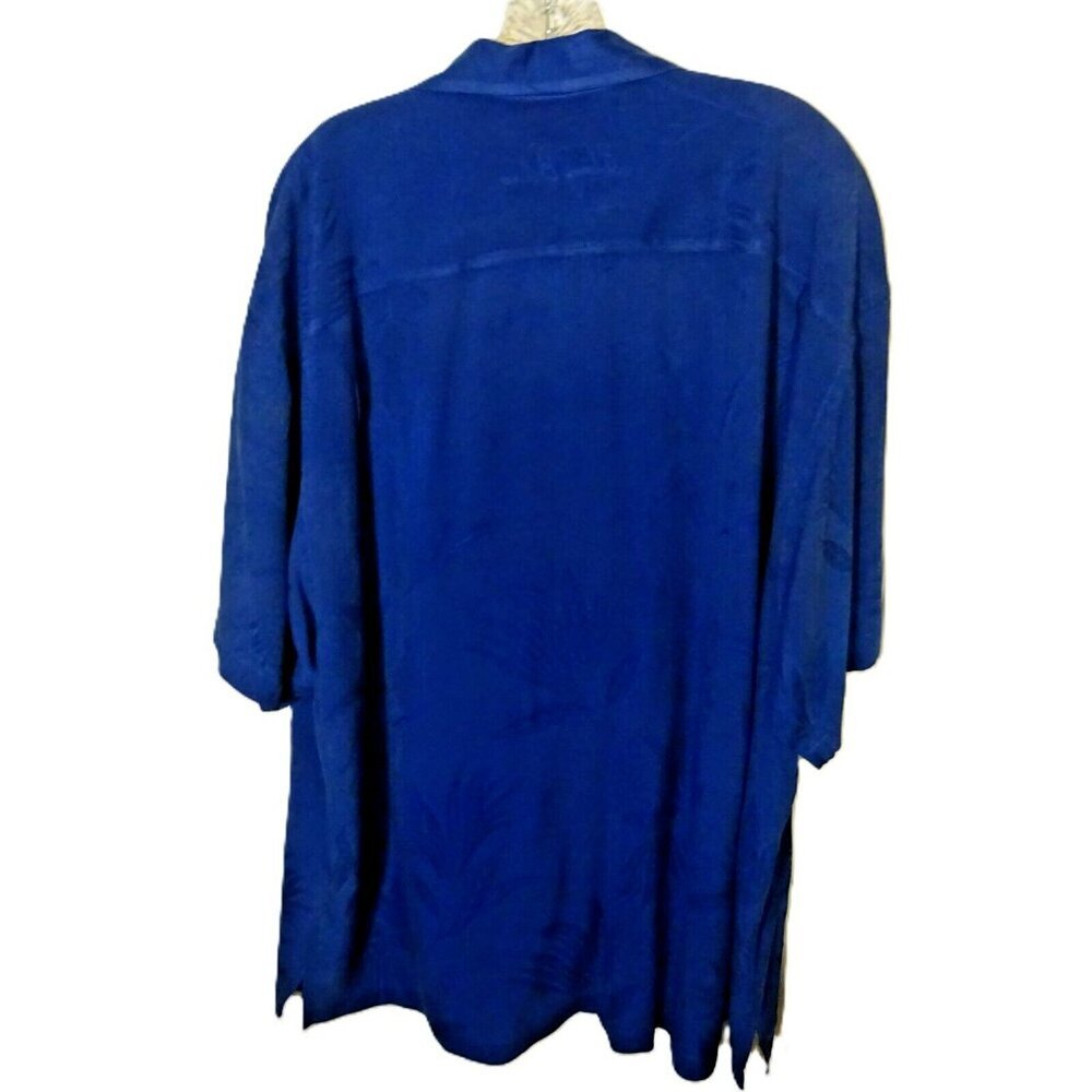 Tommy Bahama 100% Silk XXL Blue Aloha Short Sleeve EUC - Picture 5 of 6